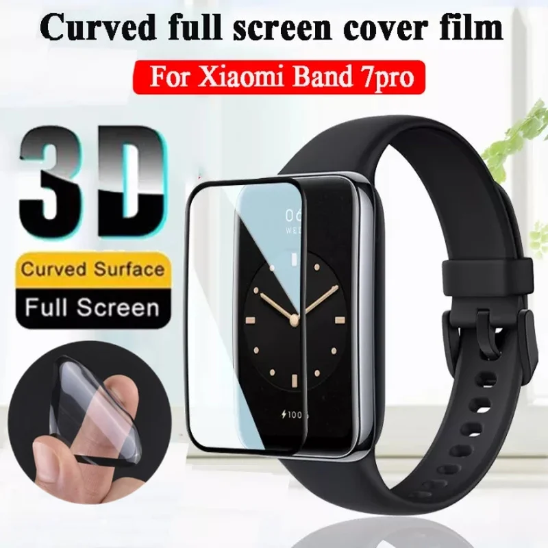3D Zakrivljena Film za Xiaomi Band 7 Pro Mi Band 7Pro Zaštitna Folija za ekran sa Punim Premazom Zaštitne Folije za pametne sati Mi band7 Pro