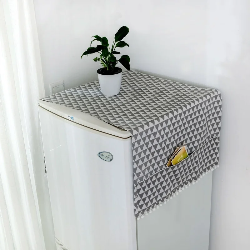 Geometrijski tkanina za hladnjak, prašinu torbica za hladnjak s jednim vratima, seljački double otvoreno ručnik ručnik za pranje rublja, 1 3