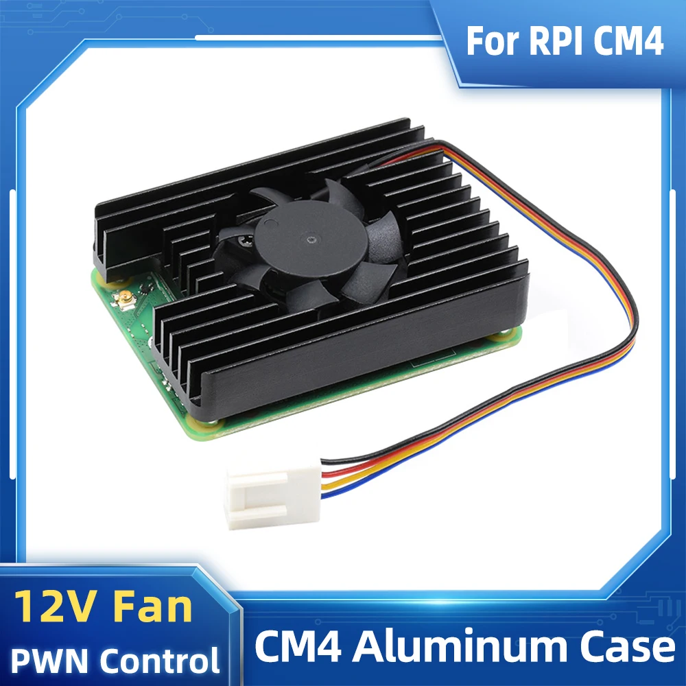 Malina Pi CM4 Aluminijsko Kućište Oklopno Kućište sa 12 3007 PWN Upravljanje Ventilator Hladnjaka za Pi Računski Modul 4