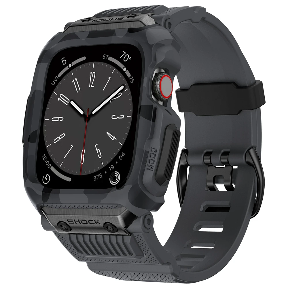 Камуфляжный Zaštitna Torbica + Silikon Remen za Apple Watch 8 45 mm remen za iWatch serije 8 7 6 45 mm 44 42 mm Narukvica Narukvica za sat