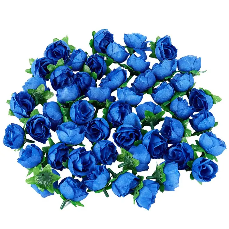 50 umjetnih ruža visine 3 cm, svadbena dekoracija, tamno plava