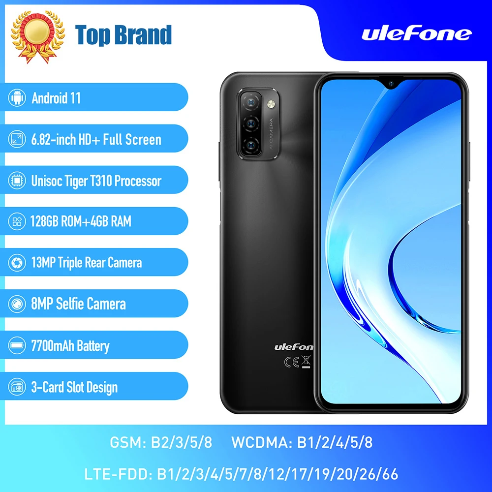 Smartphone Ulefone 7700 mah Note 12 4 GB + 128 GB 6,82 