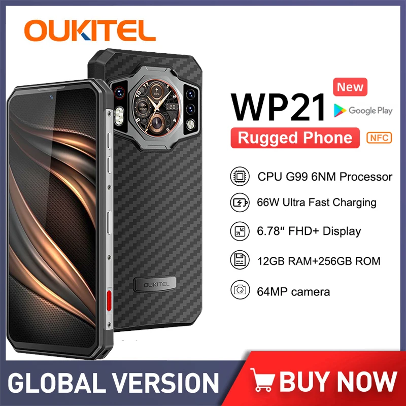 Oukitel Solidne Vodootporan Smartphone 12 GB RAM-a i 256 GB ROM Mobilni Telefoni 9800 mah Mobitel 64 Mp Kamera Разблокированный Android Mobilni telefon