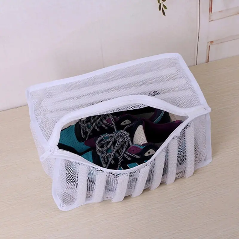 Vrećicu za pranje rublja s rešetkom za donje rublje za zaštitu tenisice i cipele u stroju za pranje rublja, vreća za pranje i sušenje cipela