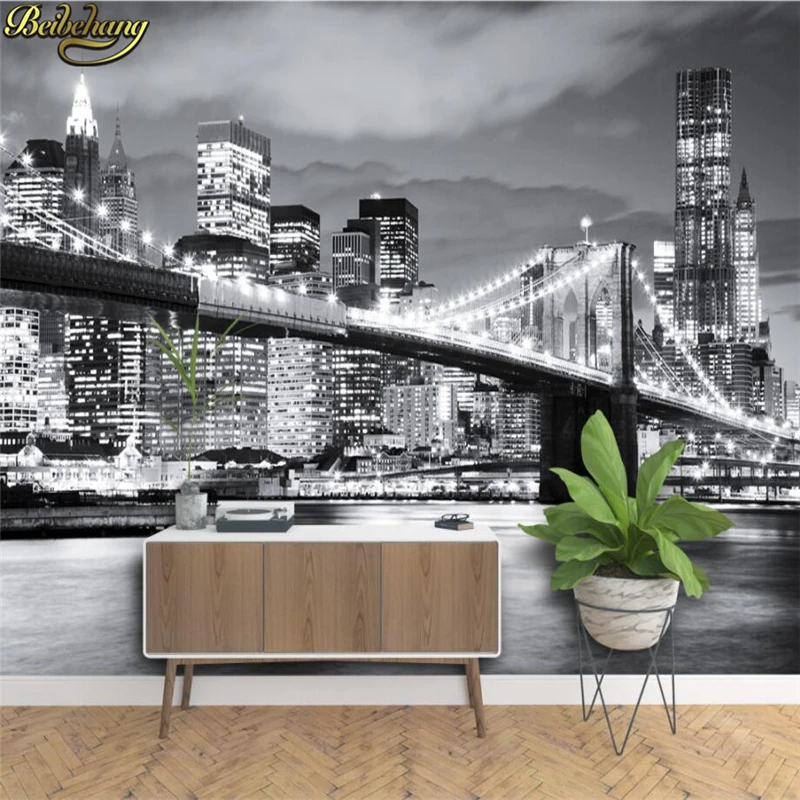 beibehang Foto Tapete, BROOKLYN BRIDGE u NEW YORK Design Zidno Slikarstvo vinil tapeta papel de parede adesivo 3d desktop 1