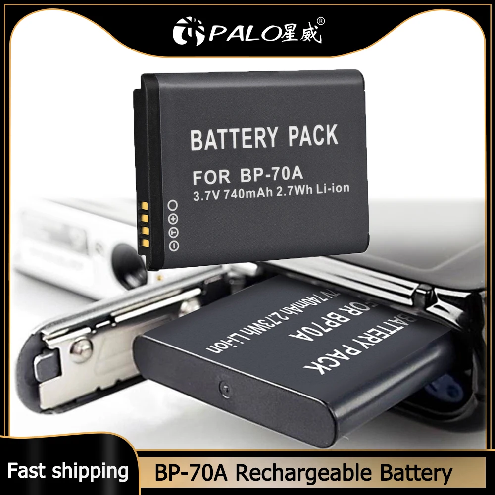 PALO BP-70A baterija baterija baterija baterija Baterija za SAMSUNG ES65 ES70 ES73 PL80 PL90 PL100 ST30 ST60 SL50 SL600 TL105 TL110 WP10 WB35F