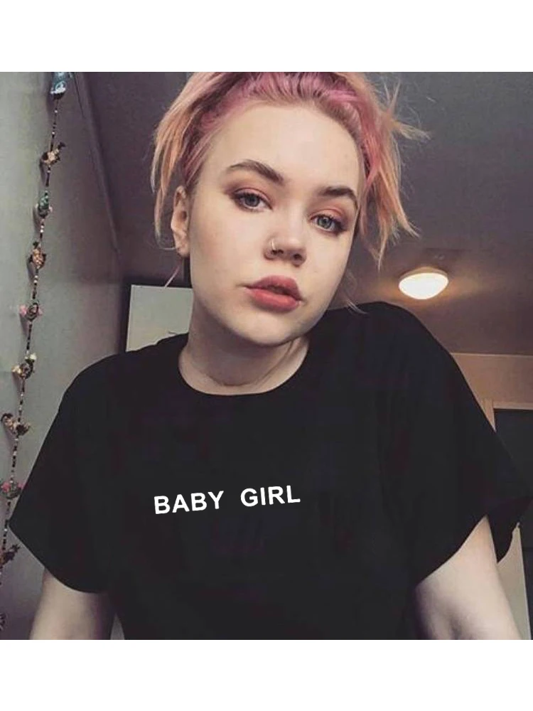 Majica sa po cijeloj površini u stilu Харадзюку za djevojčice, t-shirt s natpisom Tumblr, Ženska t-shirt s хипстерским sloganom, Ljetni Modni Majice, feministička grafička Košulja, Odijela