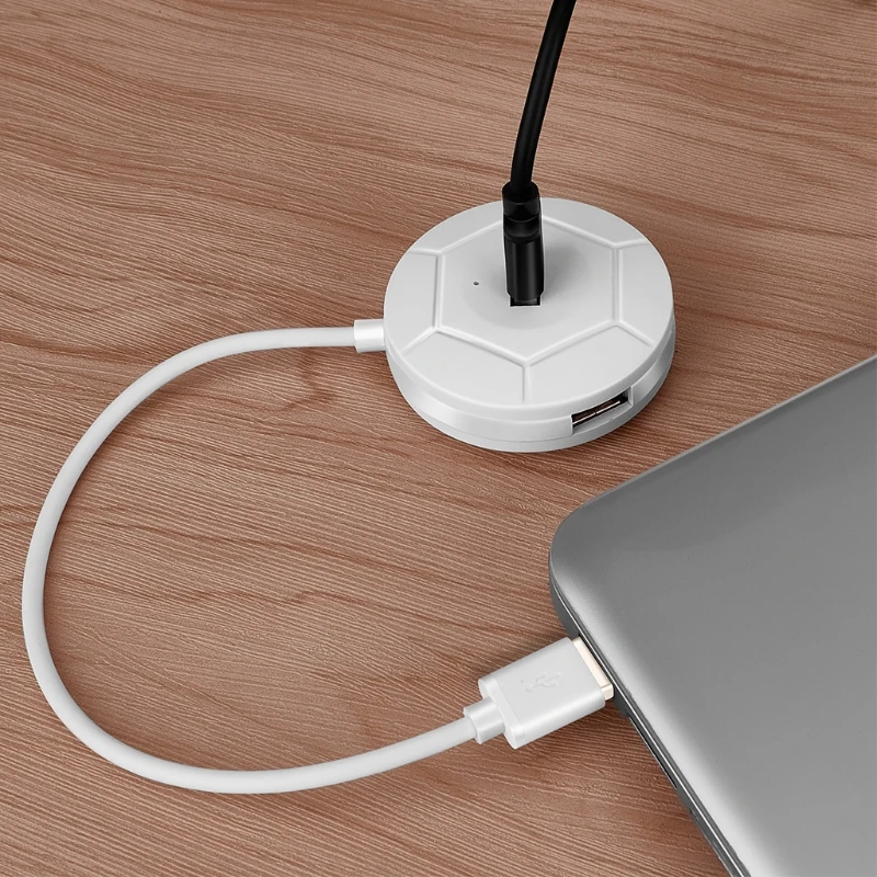 4 Port USB 2.0 Hub Razdjelnik za Laptop Adapter sa Napajanjem Tipkovnica i Miš Adapter za Flash-Memorije Pisač Skladište Magnetska Baza 4