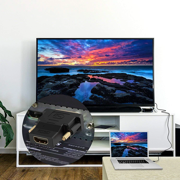 DVI-HDMI-kompatibilni adapter 1080P DVI-D 24 + 1 muški na-HDMI-kompatibilnu Ženski Kabelski priključak Pretvarač 5