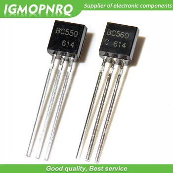 50ШТ BC550C + BC560C svaki 25шт BC550 BC560 Tranzistor DIP-3 45V 0.1 A TO-92 Novi Originalni Besplatna dostava