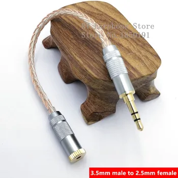 8-Core Srebrna Аудиокорд 2,5 Ženski-4,4 Muški Kabel 2,5 mm/4,4 mm-3,5 mm Ručni rad Uravnotežen Adapter za Hi-Fi MP3 Music Player