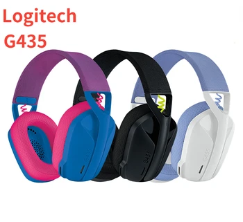Logitech G435 brzine svjetlosti Bluetooth Wireless Gaming slušalice Iznad slušalice Ugrađeni mikrofoni, Kompatibilna s Dolby Atmos za PC