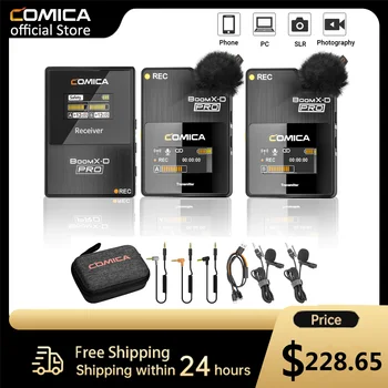 Comica Boomx-d pro Bežični mikrofon Za Canon Nikon Sony Fotoaparat Fujifilm Smartphone PC 2.4 G Prsima Bežični Mikrofon Za audio