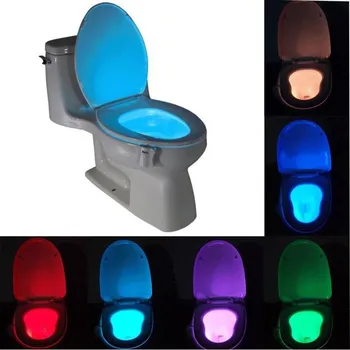 Plastični Prijenosni Vodootporan 8 Boja WC Wc Svjetlo Senzor Pokreta Wc Sjedalo noćna Svjetla Toliet Svjetlo Stražnje Svjetlo