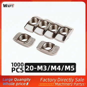1000 kom./3D pisači dijelovi M3/M4/M5 ugljični čelik T-oblika matica za montažu aluminijske spojnice za 2020 industry specifica