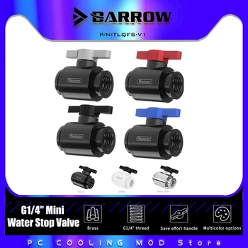 Kuglaste slavine Barrow Mini za zaključavanje vode, dvostruki zube F-F + Aluminijska ručka, Crna, Srebrna, plava, Crvena 12 boja TLQFS-V1