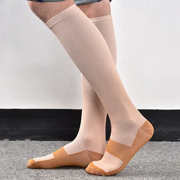2 kom./stranka kompresije čarape, poboljšavaju cirkulaciju i smanjuju otekline, prozračna čarape s otvorenim vrhom