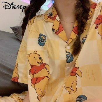 Sanrio Disney Winnie Pooh Crtani Pidžame po cijeloj površini 2022 Godišnje Soft Osnovna Odjeća za Sestre Kawai Y2k Dječje Odjeće U Retro stilu