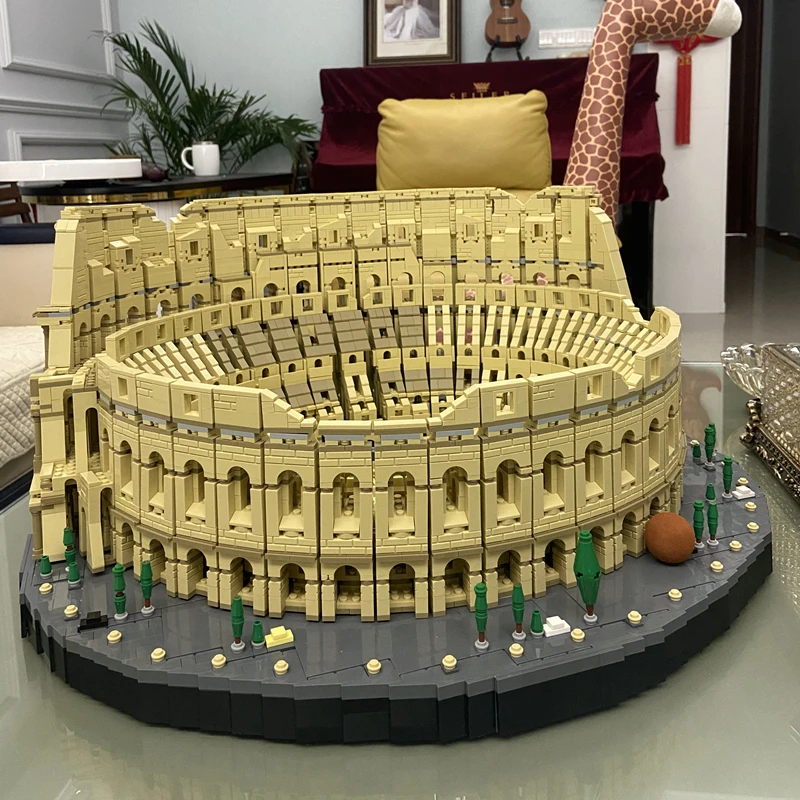 Na RASPOLAGANJU 9036 kom 86.000 dolara Arhitektura Grad Italija Rimski Koloseum Sa Svjetlom Model Gradivni Blokovi 10276 Cigle Dječje Igračke