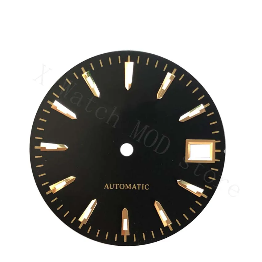NH35 Seiko satovi gs brojčanik crne boje sa logom s novi stil morh sat NH35 mehanizam Skx007/009 28,5 mm 0