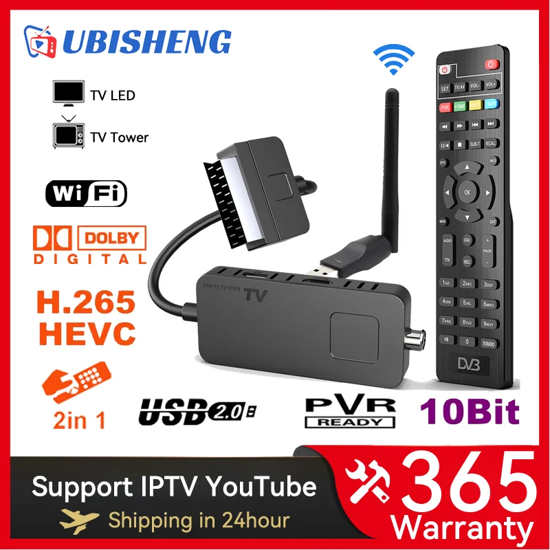 UBISHENG U8Mini DVB-T2 (Digitalni Zemaljski Dekoder H. 265 Tuner HDMI Scart Priključak Podrška za Dolby Audio HD TV Box Za Stari TV u Smart TV