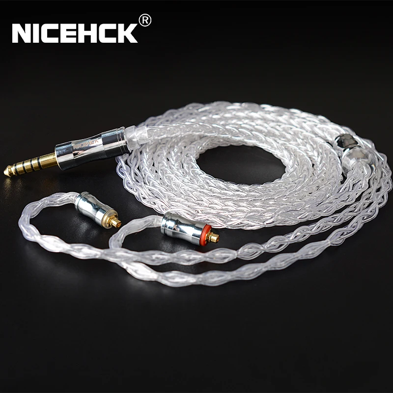 NiceHCK LitzPS-Pro 8 Core 4N Литц Čistog Srebra Kabel za slušalice od 3,5 mm/2,5 mm/4,4 mm MMCX/NX7/QDC/0,78 2Pin za CIEM MK3 ST-10s LZ A7