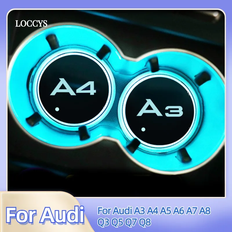 Za Audi A3 A4 A5 A6 A7 A8 Q3 Q5 Q7 P8 Led Auto Višebojne Atmosferski Svjetlo Vodena Stalak Za Pribor Za Slaganje Automobila Sedam Boja 0