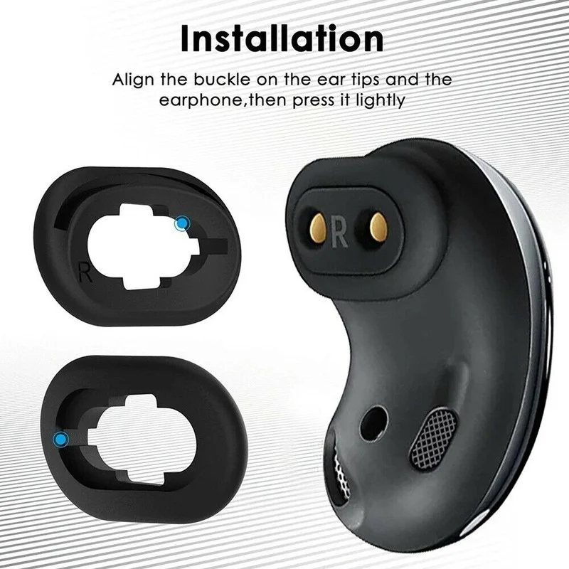 3 para/compl. Mekana Silikonska Torbica za slušalice, Zamijeniti Umetak za slušalice Samsung Galaxy Buds Live, Jastuk za Bluetooth Slušalice 3