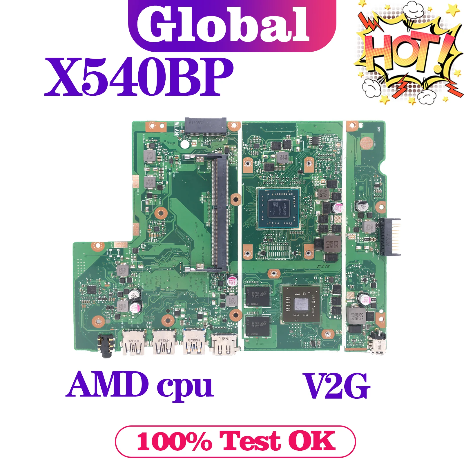 KEFU Matična ploča X540BP X540BA R540B F540B A540B K540B Matična ploča laptop AMD PROCESOR V2G Matična ploča laptopa 0