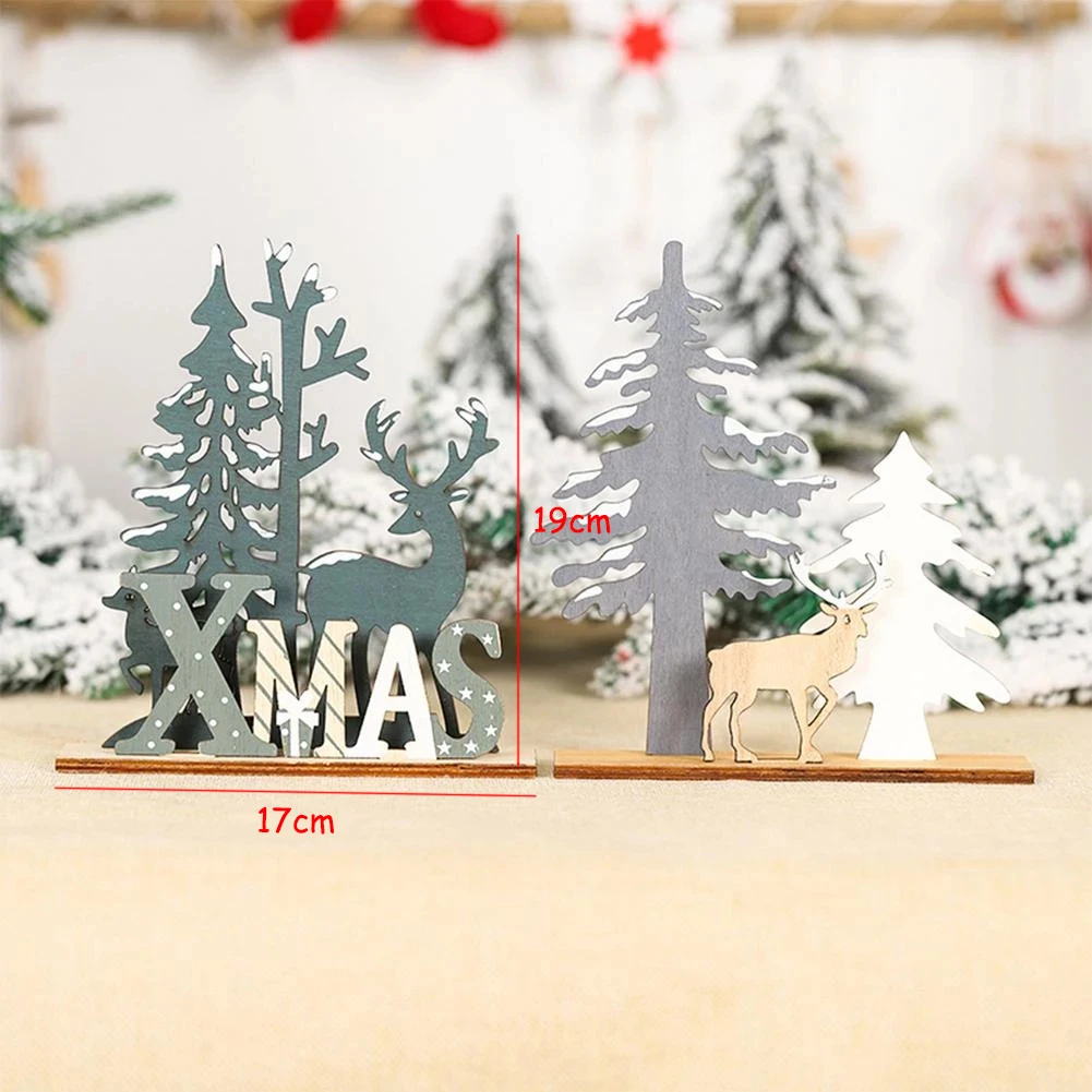 2022 Novu Godinu i Božić Los Drvo je Prirodni Zanat Božićno Drvce Ukras Noel Božićni Ukras za Dom Drveni Privjesak Navidad 2021 4