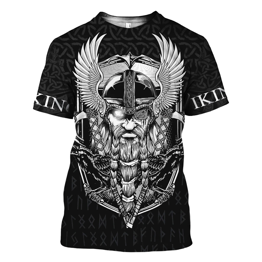 Simbol викинга - Tattoo Odina, muška majica s 3D ispis, Funky t-shirt u stilu Харадзюку Kratkih rukava, ljetna ulica majica Unisex majice WS45
