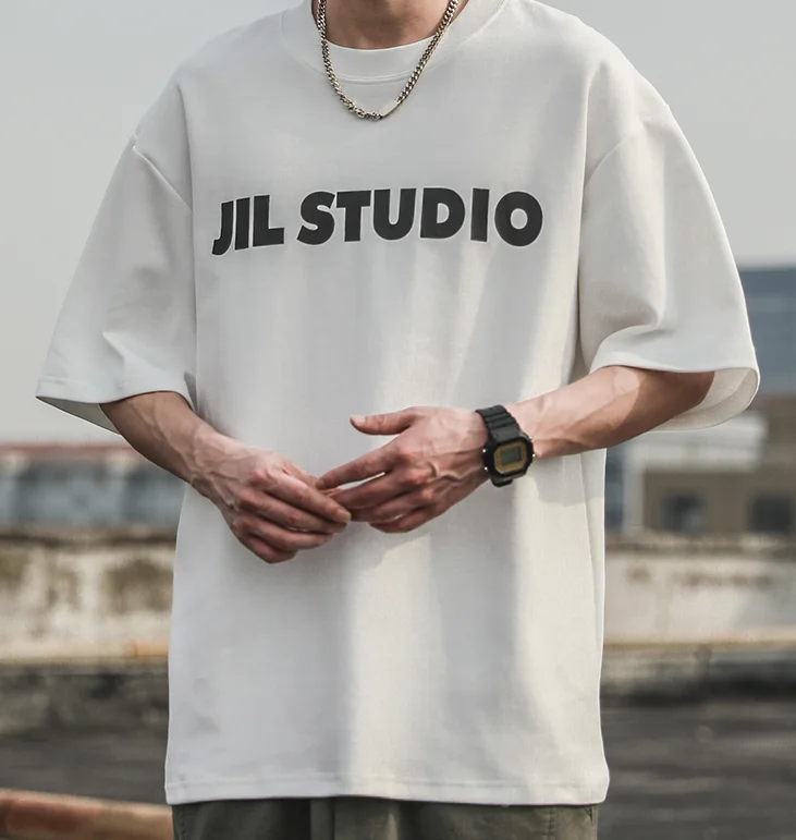 M1573 Muška moda majica s individualnim буквенным po cijeloj površini, japanski slobodan i svestran student casual majica kratkih rukava