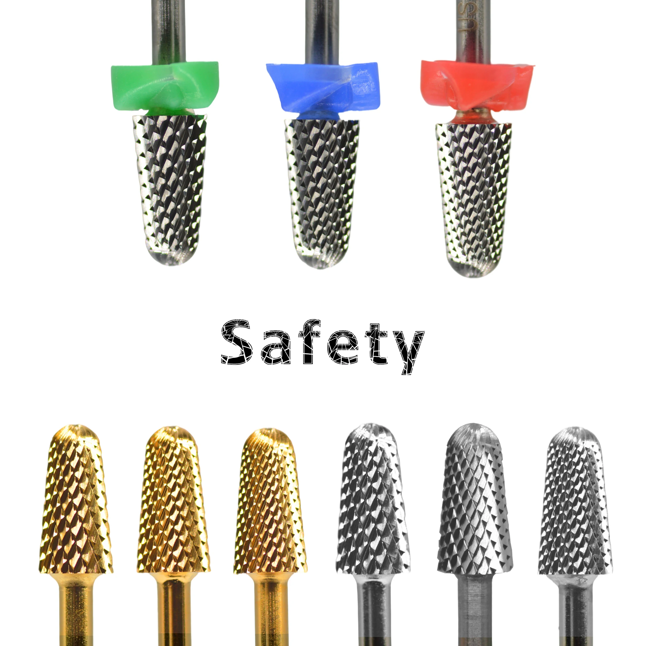 NAILTOOLS 5,2 mm Safety Noviciate boje: zlatna, srebrna 8 različitih boja bušilica za nokte od Karbida volframa postaju Neravni 0