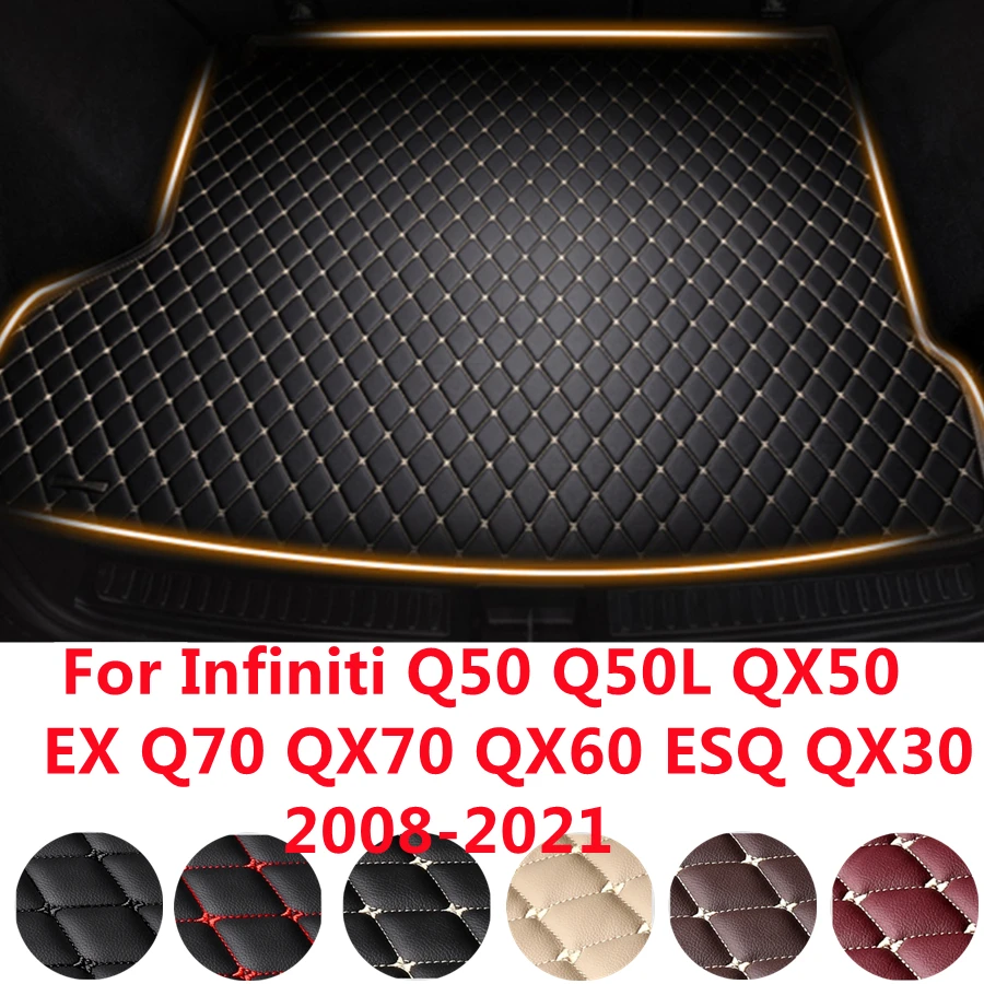 SJ Auto-Tepisi za prtljažnika Idealni za Infiniti QX50 Q50 EX Q70 QX70 QX60 ESQ QX30 (09-2021) Vodootporan Tepisi prtljažnika Prtljažnika 0