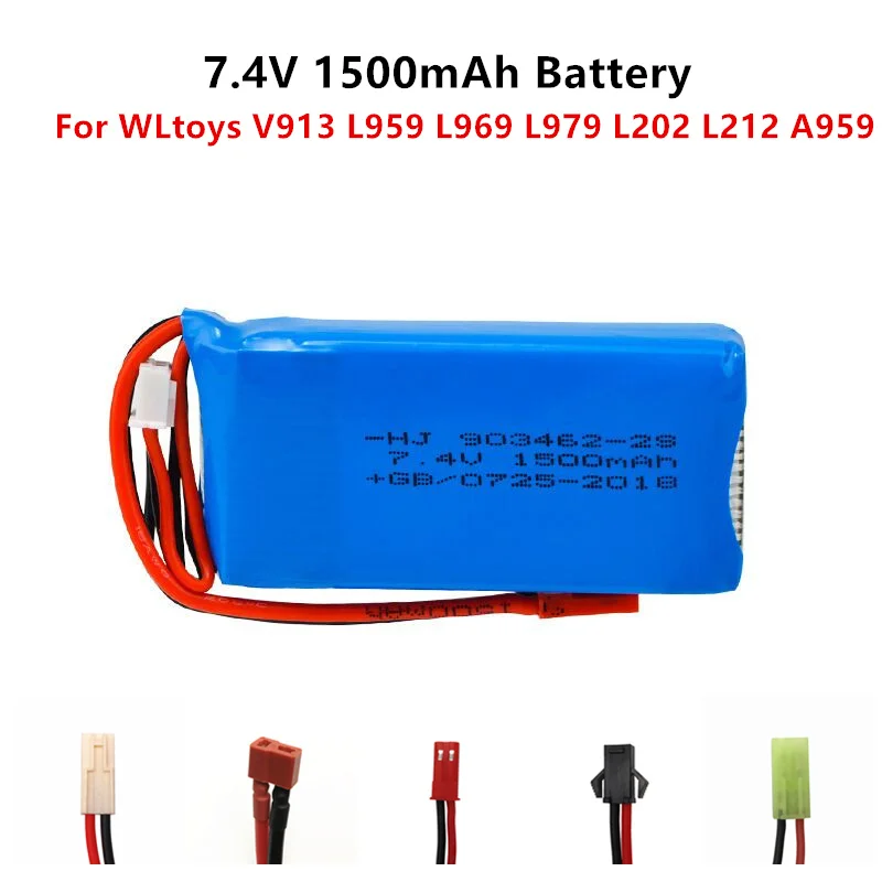 7,4 1500 mah Lipo baterija za WLtoys 144001 V913 L959 L969 L979 L202 L212 A959 12428 HJ816 HJ817 radio kontrolirani strojevi model 903462-2S Baterija 0