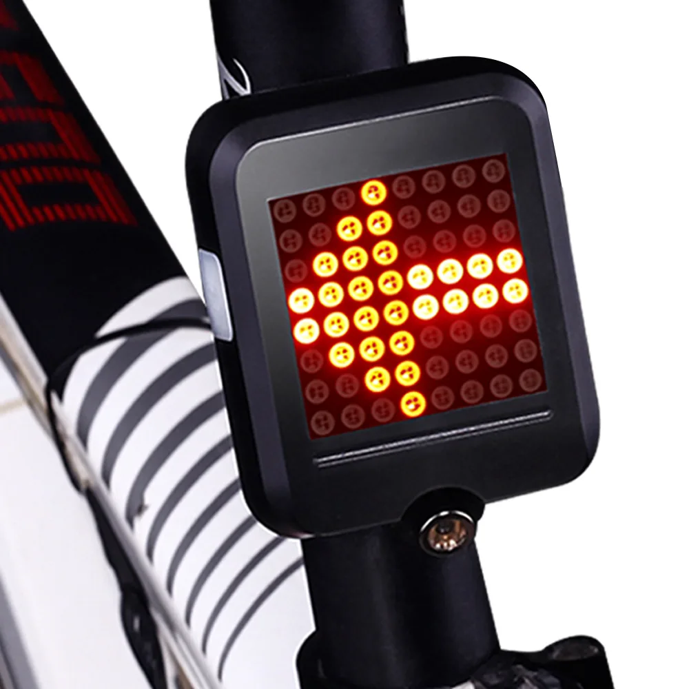 64 LED Intelektualni Biciklistička dugo Svjetlo Crveni Laserski Biciklistička Fenjer Biciklističke skrenite signali dugo Svjetlo USB Punjiva Biciklistička Fenjer 5