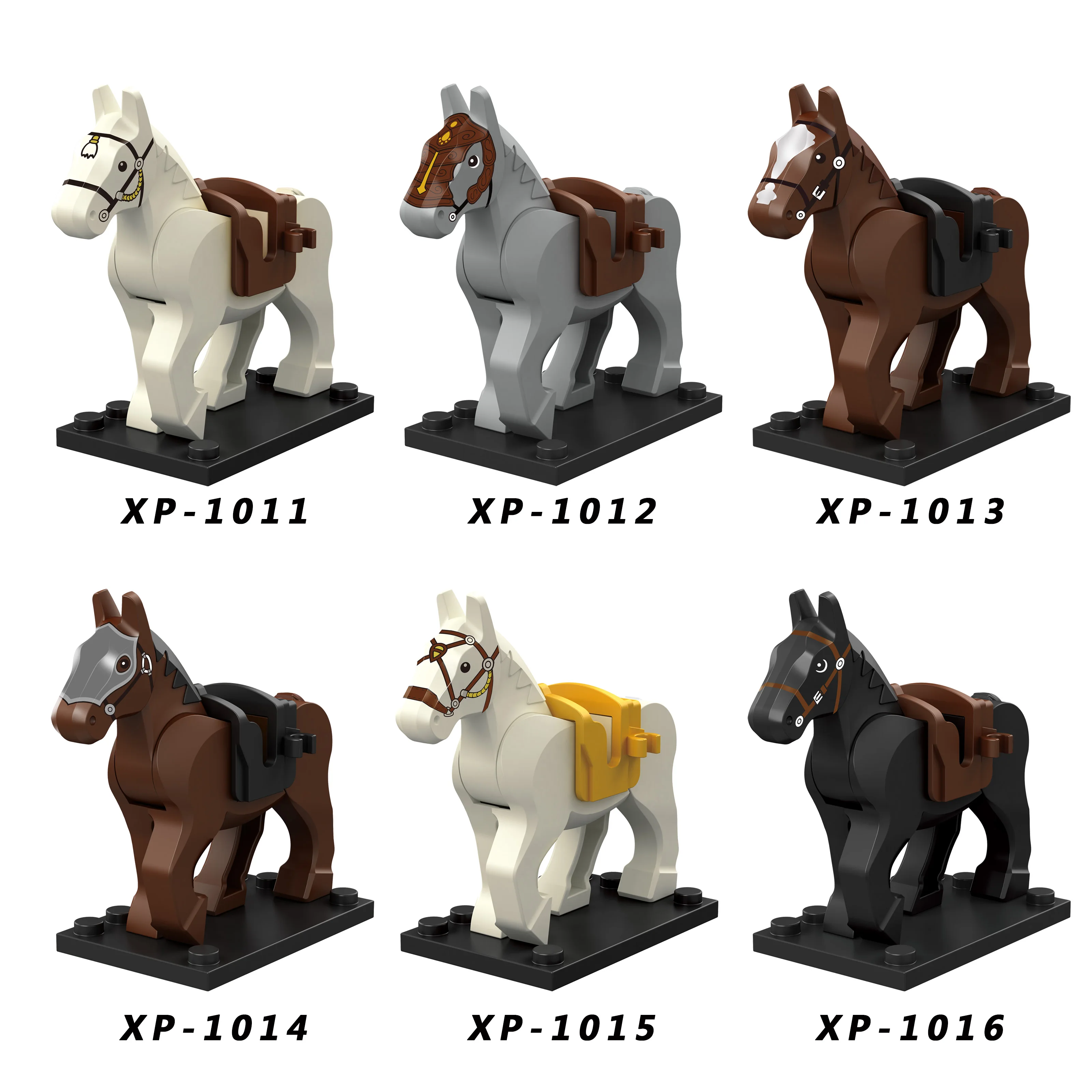 Plastične Blokovi Mini-Blokovi Figurice Bojnog Konja, Pribor Za blokova Mahler, Dječje Igračke