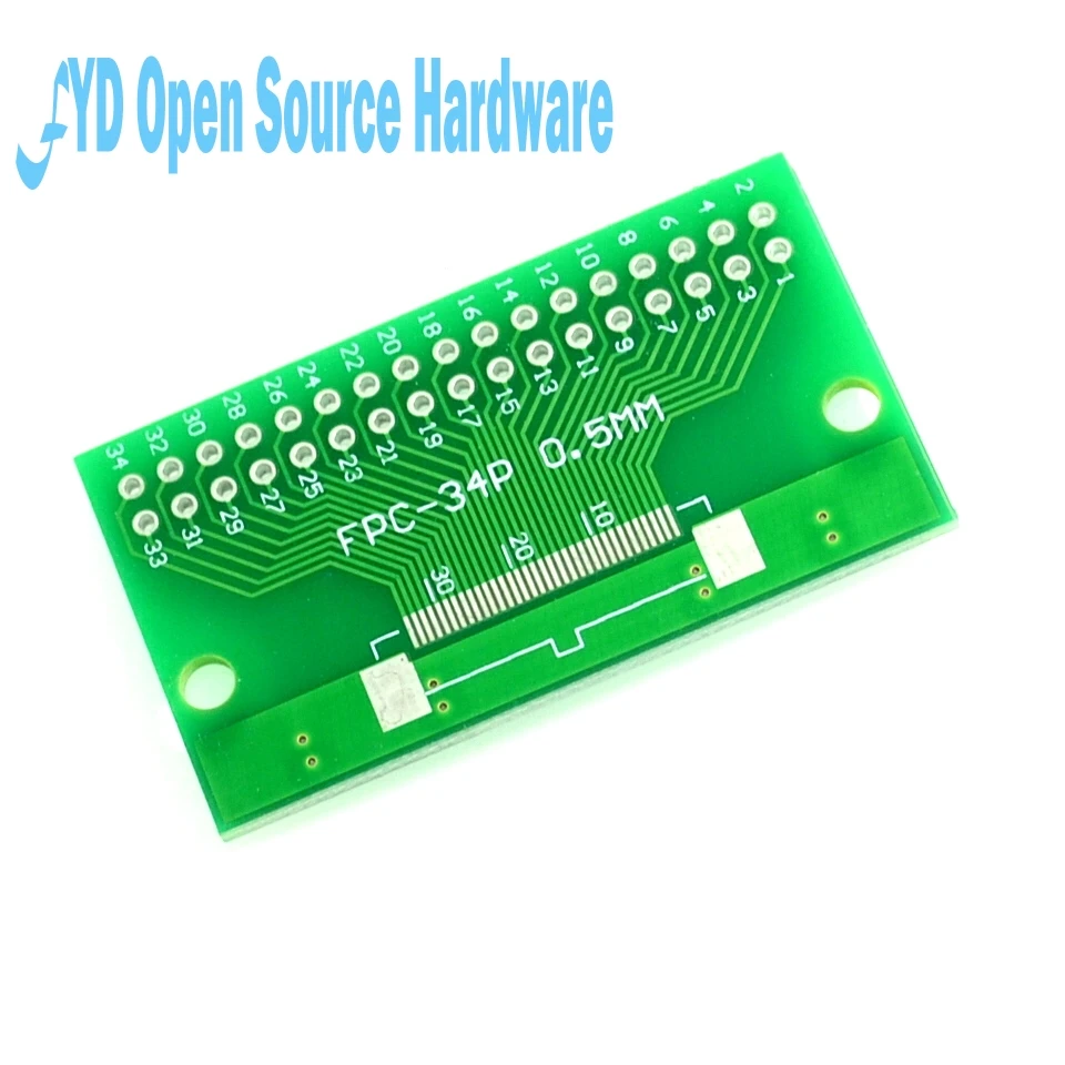 5pcs FPC 34PIN DIP naknada adapter FFC za 2,54 TFT LCD udaljenost između 1 mm i 0,5 mm 0
