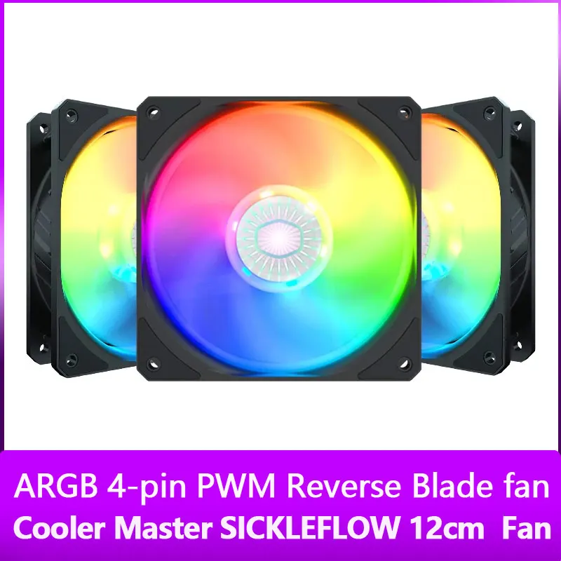 Cooler Master SICKLEFLOW 12 cm ARGB 5 4 pin Adresabilna RGB SINKRONIZACIJA PWM Tihi Ventilator procesora 120 mm Kućište Računala Povratne Lobed Navijača