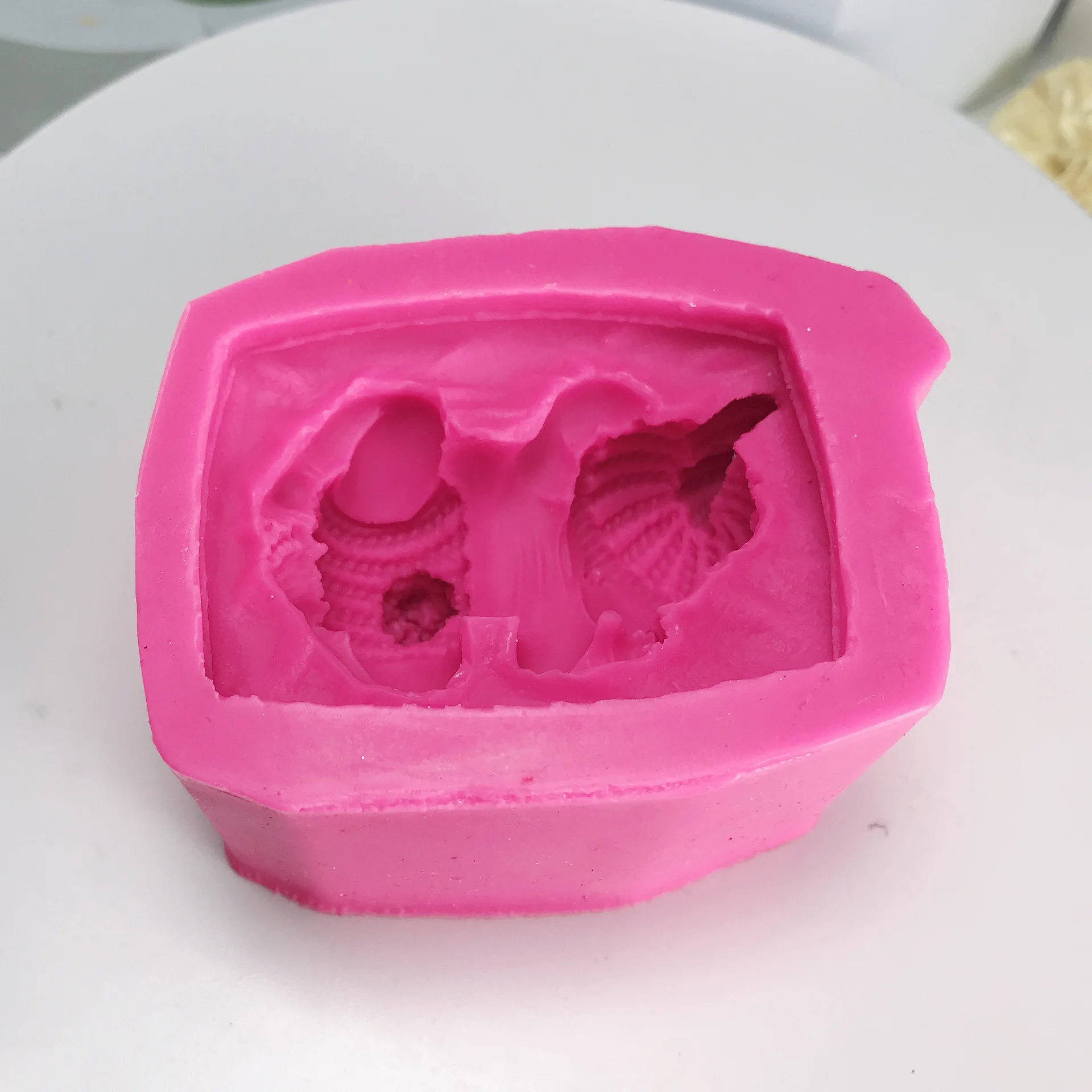 Novi dolazak Dizajn djeca 3D Silikonski Kalup Dječji Obučeni Zec Čokolade čokolada gluposti Alata Za Ukrašavanje Torte H716 5