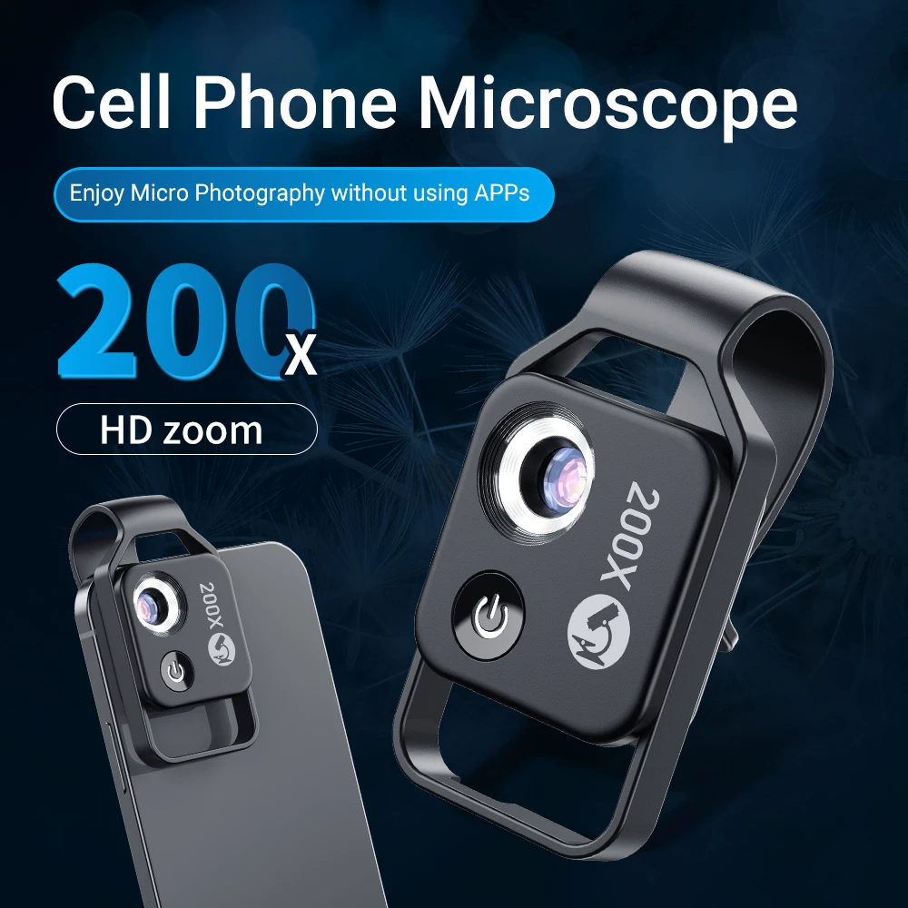 APEXEL 200X Telefon Skladište Mikroskop Objektiv HD Moćan Mobilni Telefon teleskop Objektiv Prijenosni Digitalni Mikroskop Telefon Makro Lentes