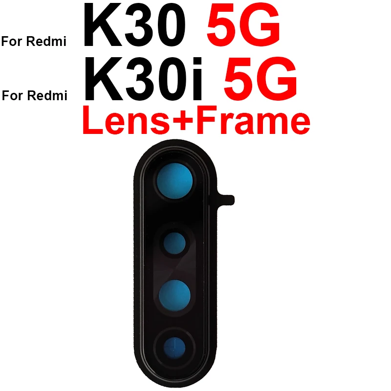 Stražnji Stakleni Poklopac Objektiva Kamere Okvir Za Xiaomi Redmi K30 K30 Pro 4G 5G Glavni Stražnji Poklopac Kamere Okvir s Naljepnica rezervni Dijelovi Za Popravak 2
