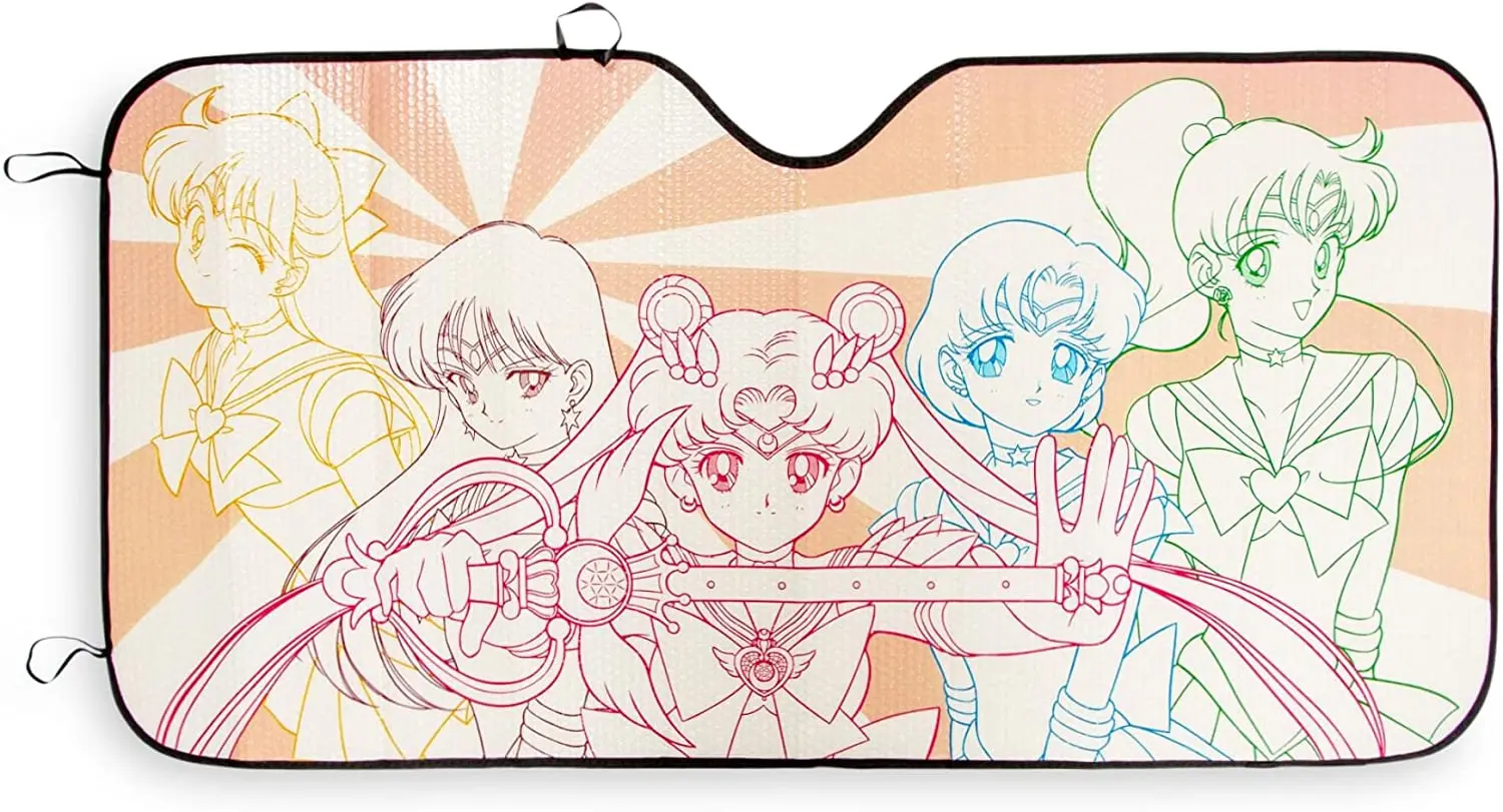 Sailor Moon Super Likovi Harmonika sjenilo za vjetrobransko staklo | Sklopivi Štitnik Za sunce za Automobile, Kamione, suv | Blocks U 0