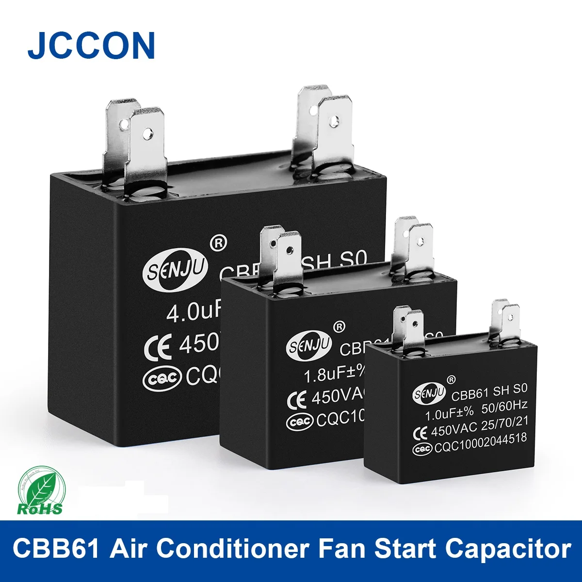 2 komada CBB61 Klima-uređaj Vanjski Ventilator Lanser Kondenzator Pokretanje Motora Kondenzator 450 1 μf 1,2 uf 1,5 uf 2 μf 2,5 uf 3 je uf 3,5 uf 4 uf 4,5 uf