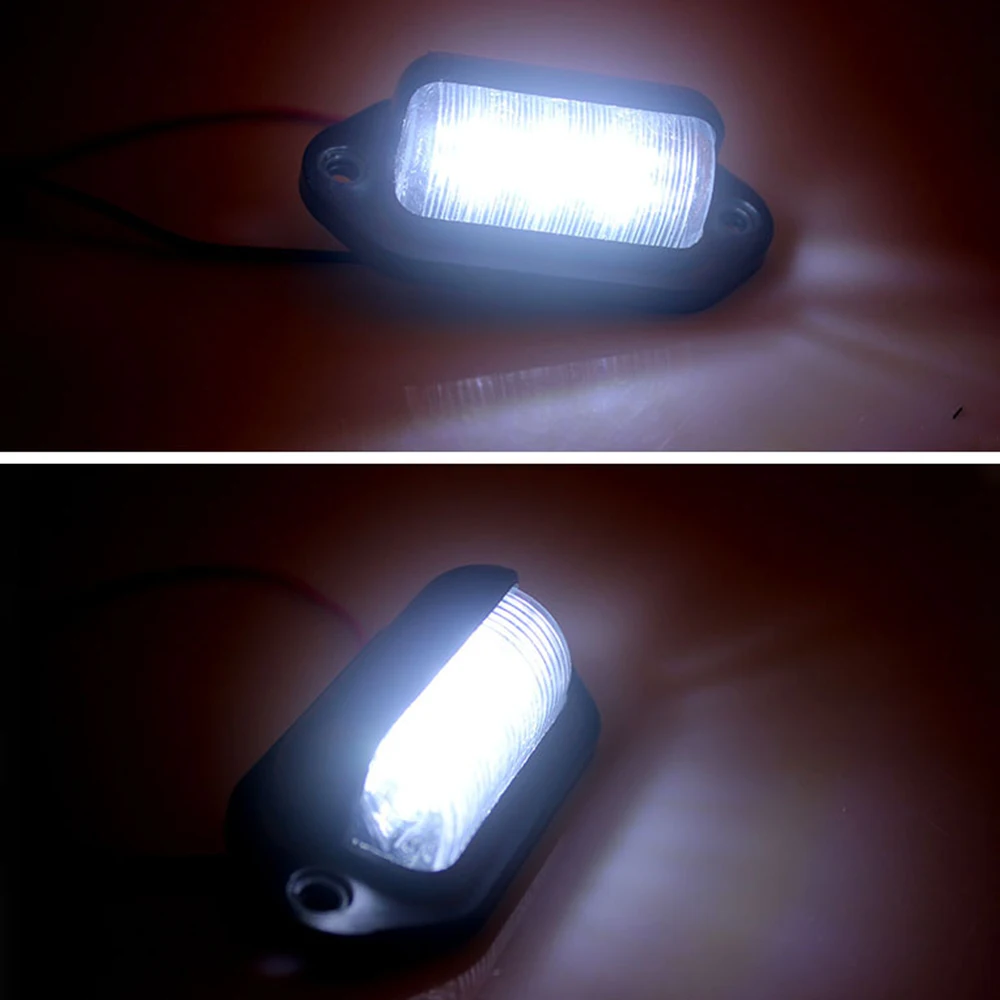 1 / 2 KOMADA 6 LED Žarulje Registarske pločice za Vozila Suv Kamion Prikolica Van Karavan Vodootporan Auto Stražnja svjetla Auto Oprema 1