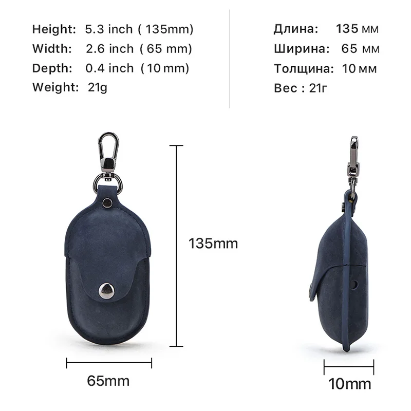 Luksuzna torbica za bežične slušalice od prave bičevati u retro stilu za SAMSUNG Galaxy Bud, starinski casual torbicu s kopčom, ženska mini torba 1