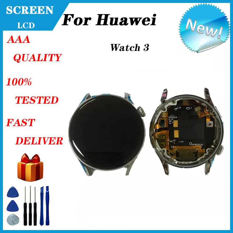 Originalni Za Huawei Watch 3 LCD Zaslon Touchpad Tableta Za Huawei Watch3 LCD Zaslon Okvir Sat 3 Baterija Poklopac 2