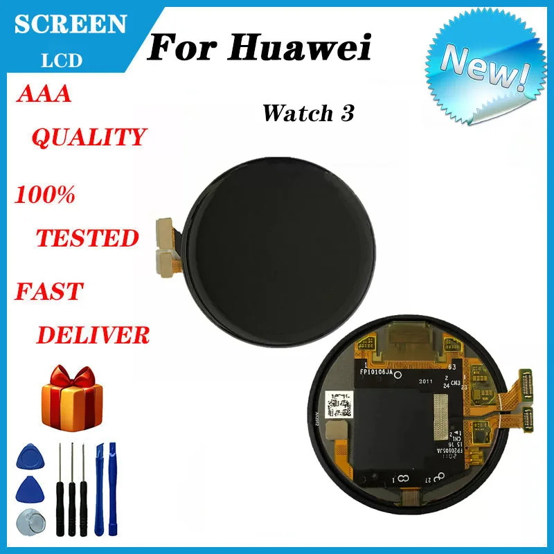 Originalni Za Huawei Watch 3 LCD Zaslon Touchpad Tableta Za Huawei Watch3 LCD Zaslon Okvir Sat 3 Baterija Poklopac 3