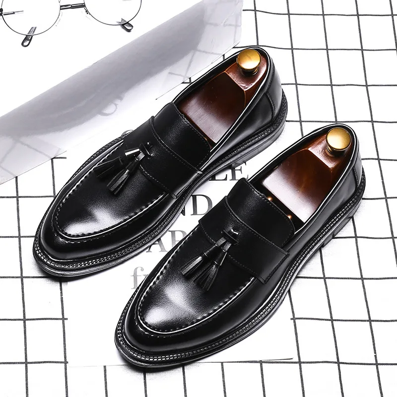 Zero more Muške Cipele Večernje Modeliranje Cipele Bez-Uvezivanje Sapato Social Masculino Kožne Crne Elegantne Luksuzne Cipele Za Odijelo
