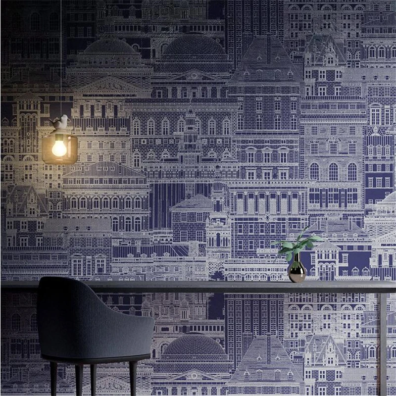 Nordijsko apstraktna ručno oslikana crno-bijeli skica dvorca Europska gradska arhitektura shop odjeće desktop dekor sobe 3